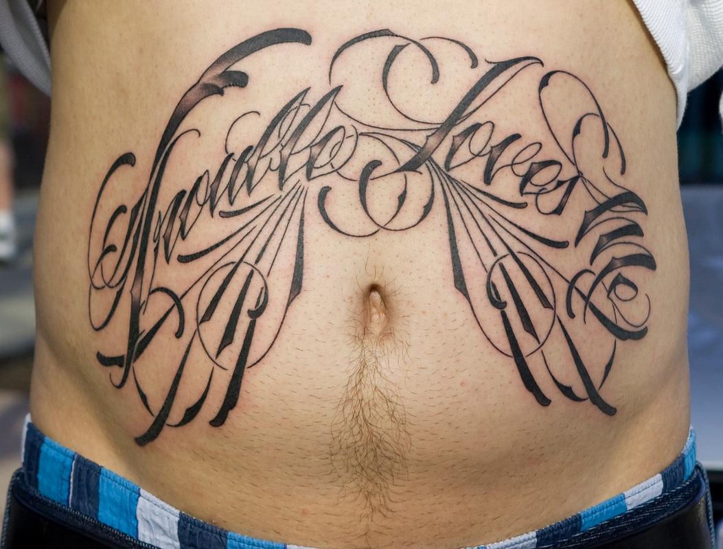 Script/Lettering Tattoo by Eddie Molina TattooNOW